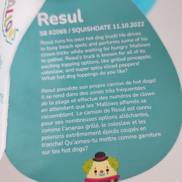 RESUL 🤡 Blacklight Clown Original Squishmallows by Kelly Toy ☆》NW - Picture 5 of 7